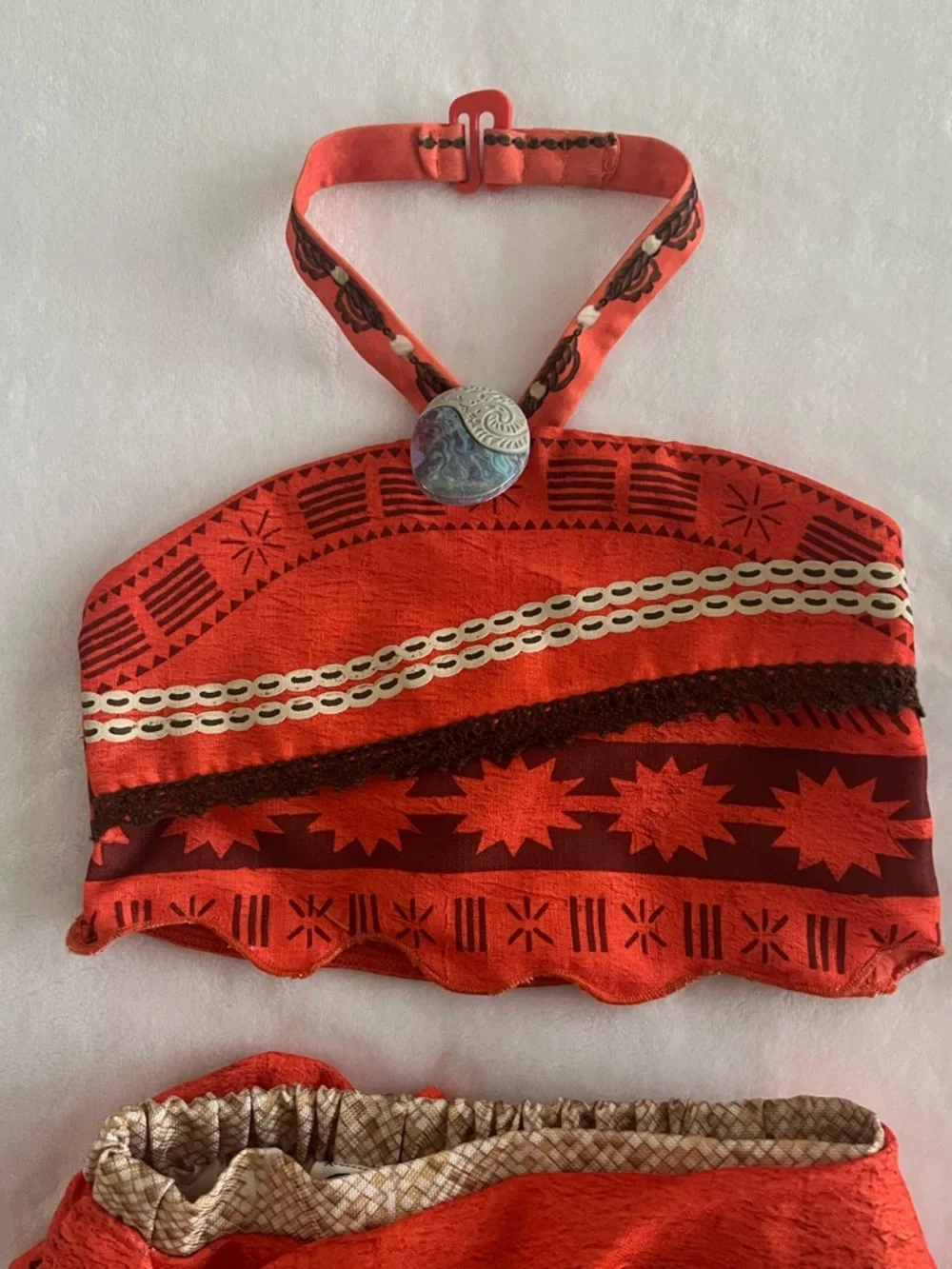 Disney Collection Moana Two-Piece Halter Top and Fringe Skirt Set Size 3